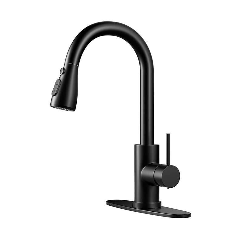 61Xz0KBbF7L._AC_SL1500_ Grifo de cocina con rociador desplegable de un solo mango de arco alto - Image 1