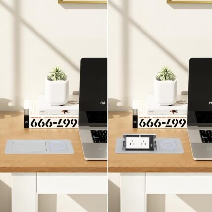 Toma de corriente desplegable con cargador inalámbrico de 15 W Plata - Image 8