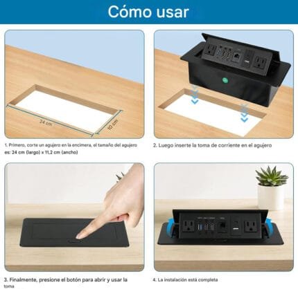Caja de conexión Tipo D Negro - Image 4